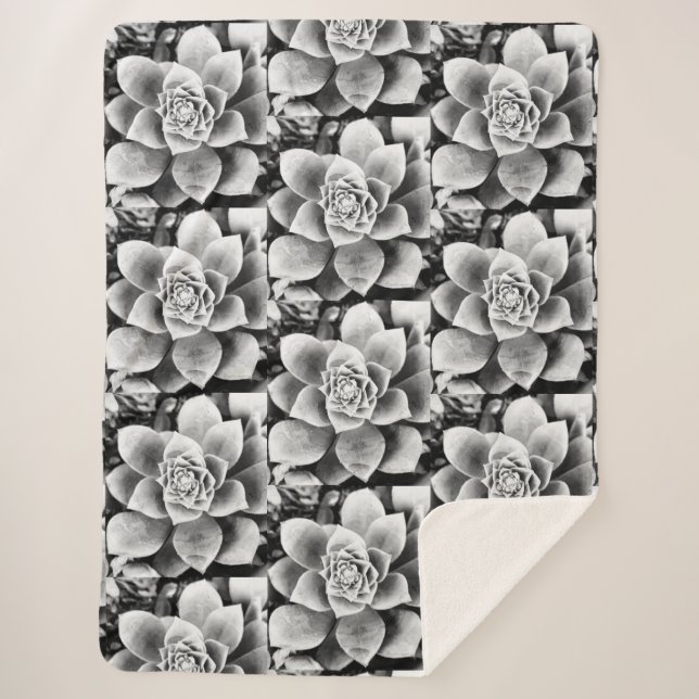 Cobertor Sherpa B&W design pequeno Sherpa Blanket (Frente)