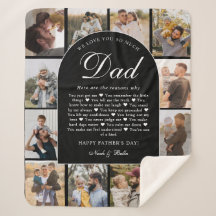 B & W Reasons We Love You Dad Photo Grid Collage