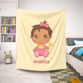 Cobertor Sherpa Baby Girl Pink Jumpcase Personalizado