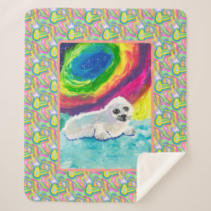 Cobertor Sherpa Baby Seal "Art by Kids"