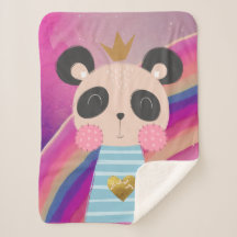 Baby Soft Sherpa Fleece Blanket: Rei Panda Design