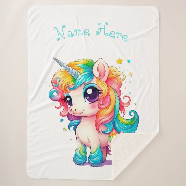 Cobertor Sherpa "Baby Unicorn" (Frente)