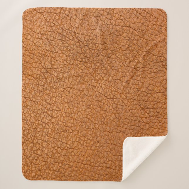 Cobertor Sherpa Background leather brown close up (Frente)