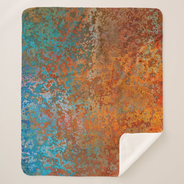 Cobertor Sherpa Background texture rust old brown (Frente)