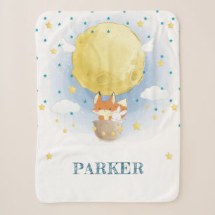 Cobertor Sherpa Balão de Ar Moon Personalizado
