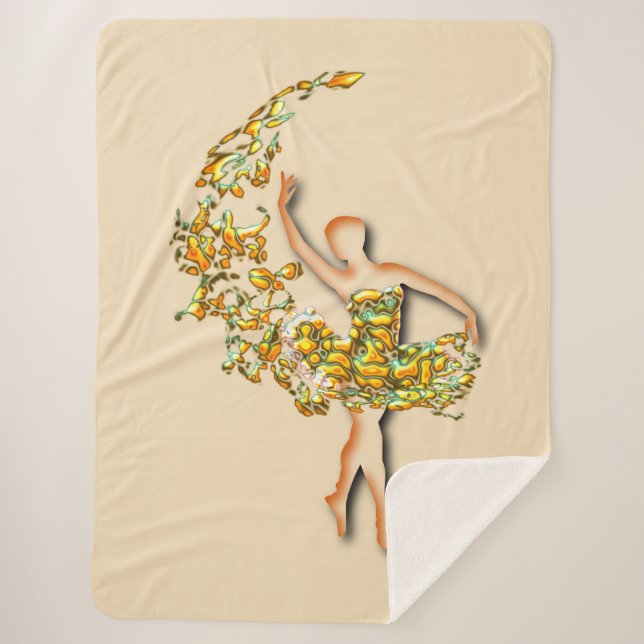 Cobertor Sherpa Balé Dançarina Sherpa Blanket Ballerina (Frente)