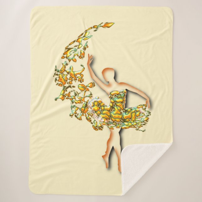 Cobertor Sherpa Ballerina Balé Dançer Girl Sherpa Blanket (Frente)