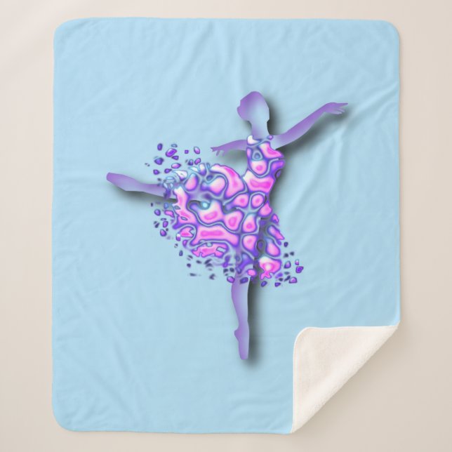 Cobertor Sherpa Ballerina Sherpa Blanket Balé Dançarina (Frente)