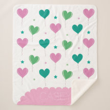 Balões de Coração Verde Rosa Padrão de Estrela Fof