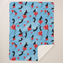 Cobertor Sherpa Balões vermelhos voadores