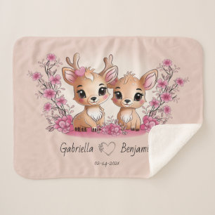 Cobertor Sherpa Bambi de Bambi de Cartoon Bonito abre Namorados do