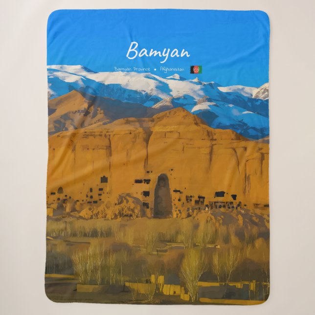 Cobertor Sherpa Bamyan, Afeganistão - Vale do Penhasco de Buda (Frente)