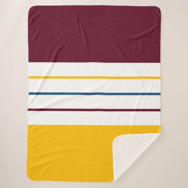 Cobertor Sherpa Bandas de amora de amora autóctone (Frente)