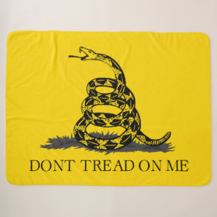 Cobertor Sherpa Bandeira Amarela Clássica de Gadsden Não Pise em M
