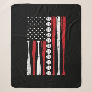 Cobertor Sherpa Bandeira Americana dos EUA Vintage Bandeira de Bei