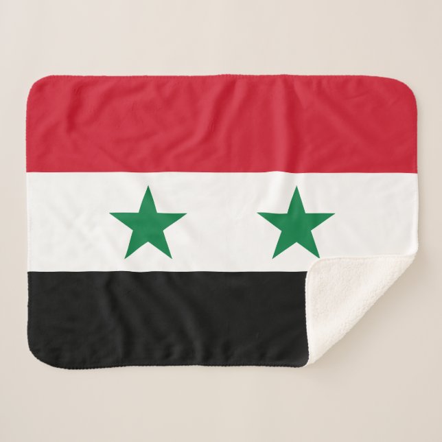 Cobertor Sherpa Bandeira antiga da Síria (Frente (Horizontal))