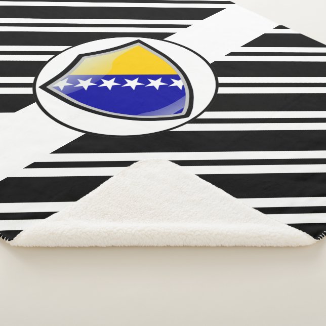 Cobertor Sherpa bandeira bósnio (3/4)