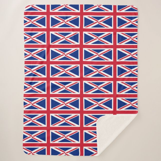 Cobertor Sherpa bandeira britânica (Frente)