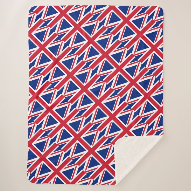 Cobertor Sherpa bandeira britânica (Frente)