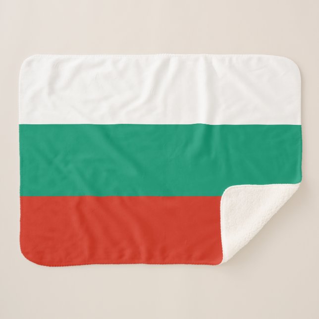 Cobertor Sherpa Bandeira Búlgara Patriótica (Frente (Horizontal))
