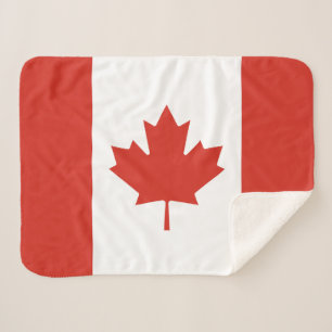 Cobertor Sherpa Bandeira Canadense Patriota