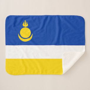 Cobertor Sherpa Bandeira da Buryatia Patriótica