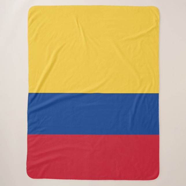 Cobertor Sherpa bandeira da Colômbia (Frente)
