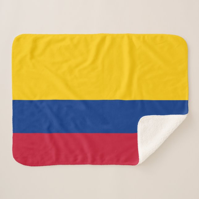 Cobertor Sherpa Bandeira da Colômbia (Frente (Horizontal))