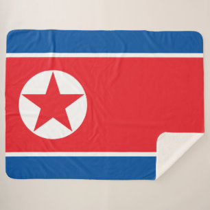 Cobertor Sherpa Bandeira da Coreia do Norte