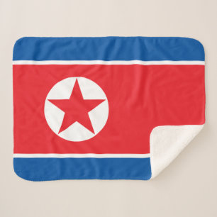 Cobertor Sherpa Bandeira da Coreia do Norte