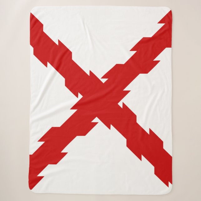 Cobertor Sherpa Bandeira da Cruz de Borgonha (Frente)