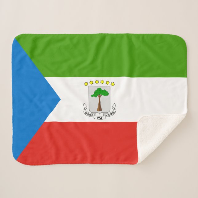 Cobertor Sherpa Bandeira da Guiné Equatorial (Frente (Horizontal))