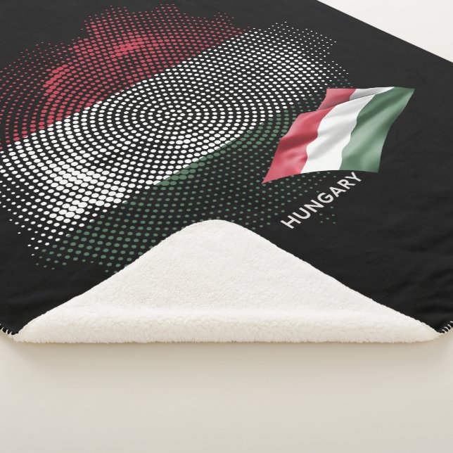 Cobertor Sherpa Bandeira da Hungria (3/4)