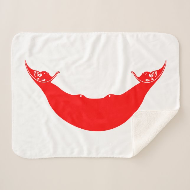 Cobertor Sherpa Bandeira da Ilha de Páscoa (Frente (Horizontal))