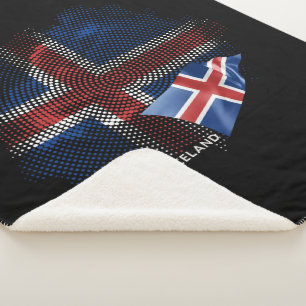 Cobertor Sherpa bandeira da Islândia