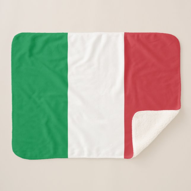 Cobertor Sherpa Bandeira da Itália (Frente (Horizontal))