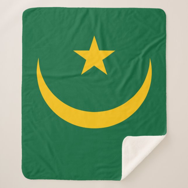 Cobertor Sherpa Bandeira da Mauritânia (Frente)