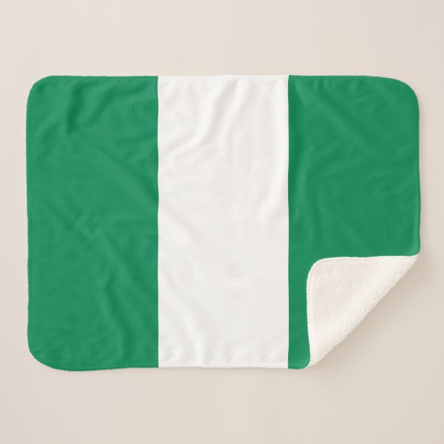 Cobertor Sherpa Bandeira da Nigéria (Frente (Horizontal))