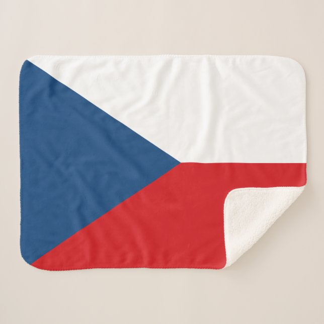Cobertor Sherpa Bandeira da República Tcheca (Frente (Horizontal))