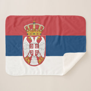 Cobertor Sherpa Bandeira da Sérvia