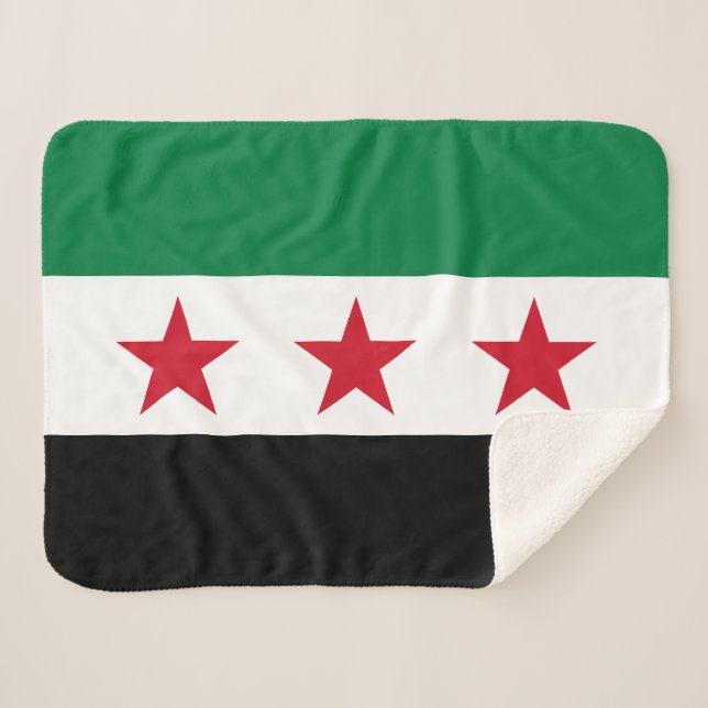 Cobertor Sherpa Bandeira da Síria (Frente (Horizontal))