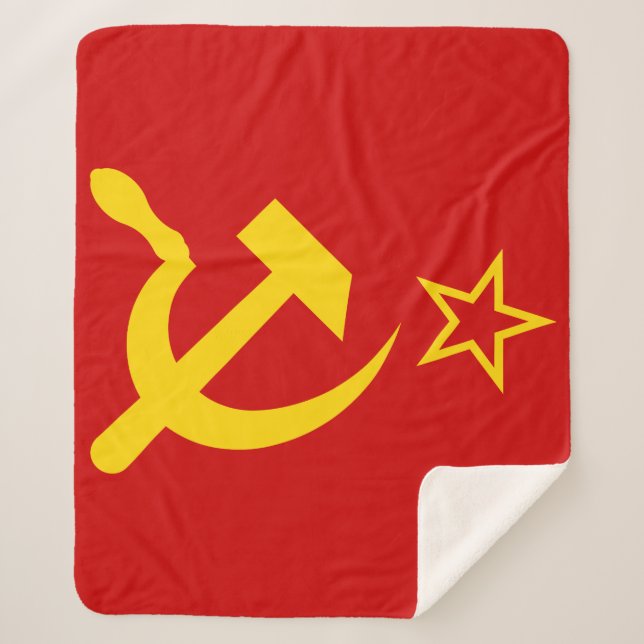 Cobertor Sherpa Bandeira da URSS - Bandeira da União Soviética (Frente)