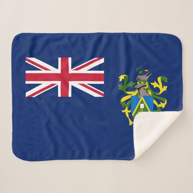 Cobertor Sherpa Bandeira das Ilhas Pitcairn (Frente (Horizontal))