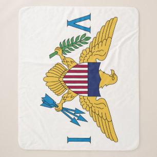 Cobertor Sherpa Bandeira das Ilhas Virgens dos EUA