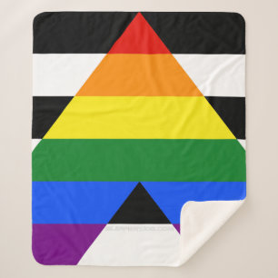 Cobertor Sherpa Bandeira de aliado straight da SlipperyJoe's arco-