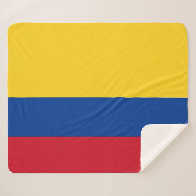 Cobertor Sherpa Bandeira de Colômbia (Frente (Horizontal))