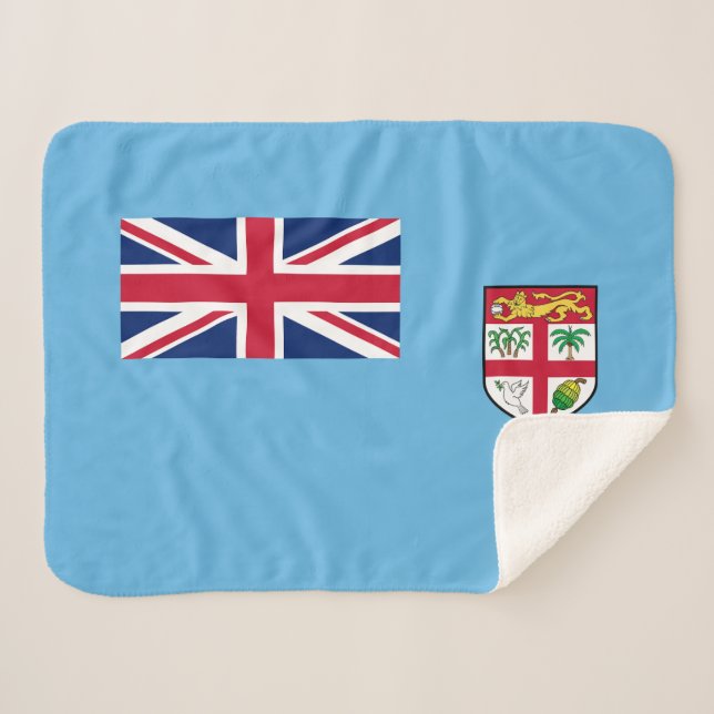 Cobertor Sherpa Bandeira de Fiji (Frente (Horizontal))