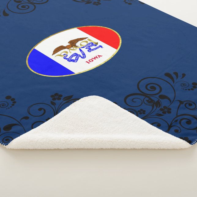 Cobertor Sherpa Bandeira de Iowa (3/4)
