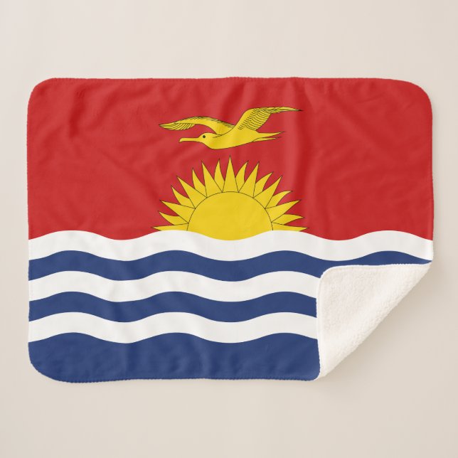 Cobertor Sherpa Bandeira de Kiribati (Frente (Horizontal))