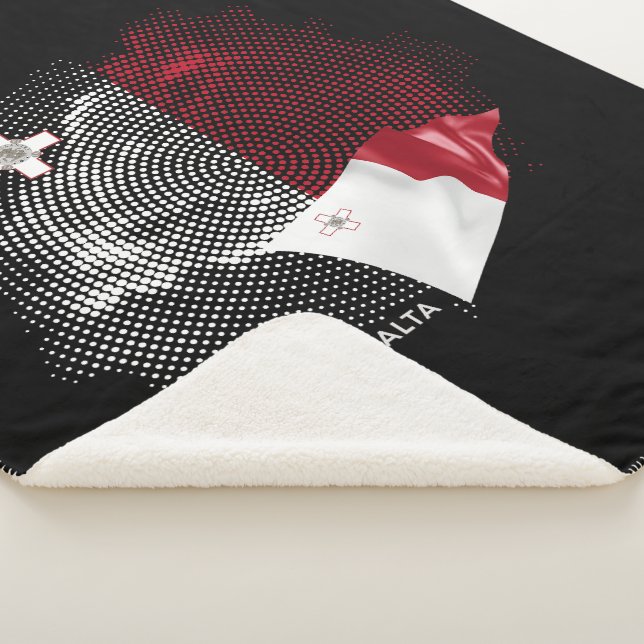 Cobertor Sherpa bandeira de Malta (3/4)